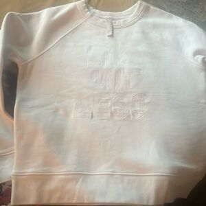 Athleta White Limitless Long Sleeve Sweatshirt